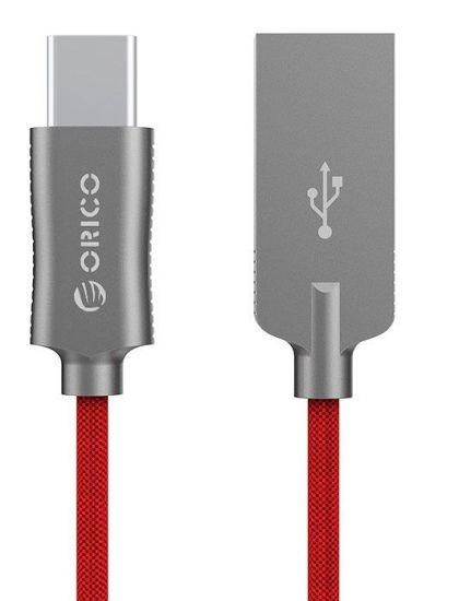 Кабель Type C ORICO HCU-10-V1-RD-BP <1М, USB2.0, 2.4A>
