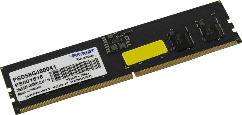 Модуль памяти Patriot SL, PSD58G480041, DDR5, 8 GB ,DIMM <4800MHz> CL40