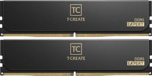 Комплект модулей памяти TeamGroup Team T Create Expert DDR5 32Gb (16x2), 6400MHz, CL40, CTCED532G6400HC40BDC01, Black