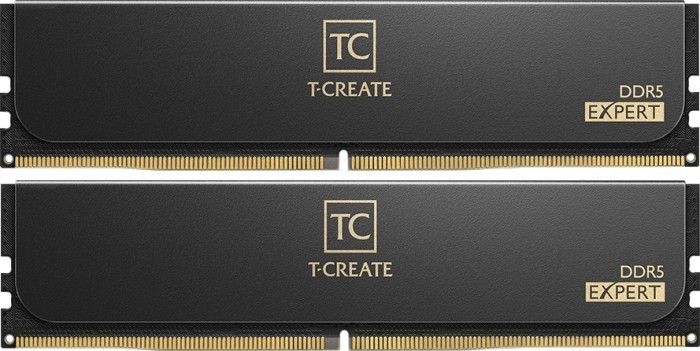 Комплект модулей памяти TeamGroup Team T Create Expert DDR5 32Gb (16x2), 6400MHz, CL40, CTCED532G6400HC40BDC01, Black