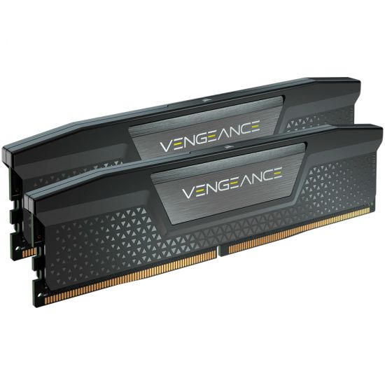 Corsair DDR5, 5200MT/s 32GB 2x16GB DIMM, Unbuffered, 40-40-40-77, Std PMIC, AMD EXPO, VENGEANCE DDR5 Cool Grey Heatspreader, Black PCB, 1.25V