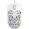 Puncher GM-20 High-end Gaming Mouse with 7 programmable buttons, Pixart 3360 optical sensor, 6 levels of DPI and up to 12000, 10 million times key life, 1.65m Ultraweave cable, Low friction with PTFE feet and colorful RGB lights, white, size:126x67.5x39.5