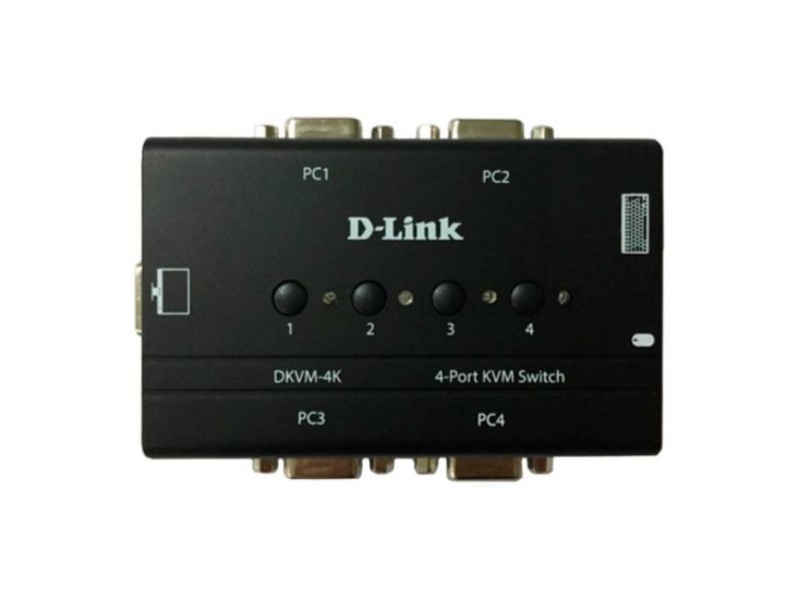 D-Link DKVM-4K/B2A 4-порт переключатель KVM с портами PS/2 и VGA /