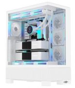 Кейс FSP U691-WP, Panoramic ATX Ultra Tower, ATX(BTF), M-ATX, Mini-ITX, USB3.0 x 2, Type-C, TG, White