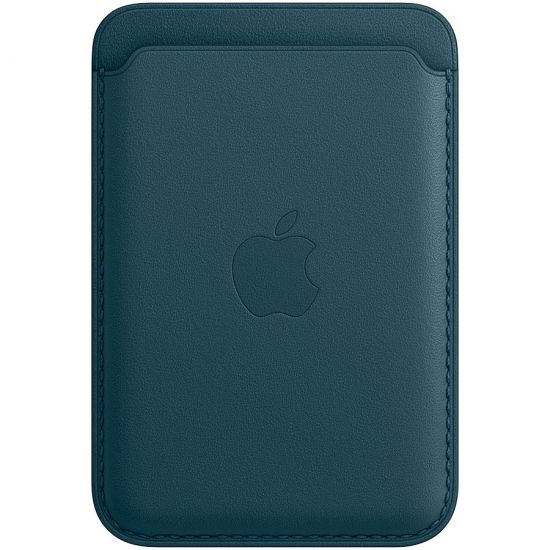iPhone Leather Wallet with MagSafe - Baltic Blue