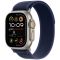 49mm Blue Trail Loop - S/M - Natural Titanium Finish