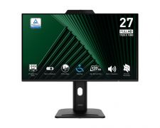 Монитор 27" MSI PRO MP272PMG IPS 1920x1080 120Hz 1ms 300cd/m 1500:1 HDMI VGA DP 3xUSB 2x2W Web-Камера, Регулировка Высоты HAS, Размещение телефона на подставке, Черный