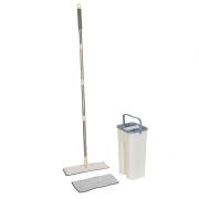 Швабра c разборной  ручкой в комплекте с ведром для отжима и сменной тряпкой(L-1200мм,325х110мм,цвет WMC tools WMC-12(white) 51790