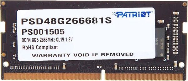 Оперативная память SODIMM DDR4 PC-21300 (2666 MHz)  8Gb PATRIOT (память для ноутбуков) <1x8, 1.2V>