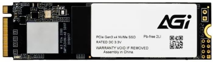 Твердотельный накопитель AGI AI198, 512Gb, 2059Mb/1636Mb, M2 PCIe Gen 3 NVMe, PCIe AGI512G16AI198-CB