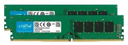 Оперативная память  8GB KIT (2x4Gb) DDR4 2666MHz Crucial PC4-21300 CL=19 SRx16 UDIMM 288pin CT2K4G4DFS6266, (В комплекте - 2 шт,),