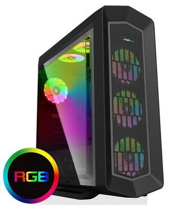 Корпус ПК без БП GameMax Asgard RGB G516<ATX, 4x120mm, USB2.0x2, USB3.0x1, HD_Audio, 2x3.5'', 2x2.5'', 7xPCI, 400x185x470mm>