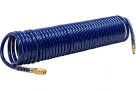 Шланг витой полиуретановый 10мм х 14мм х 15м с быстроразъемами 64603 YF-1410-15M