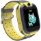 Kids smartwatch, 1.54 inch colorful screen, Camera 0.3MP, Mirco SIM card, 32+32MB, GSM(850/900/1800/1900MHz), 7 games inside, 380mAh battery, compatibility with iOS and android, Yellow, host: 54*42.6*13.6mm, strap: 230*20mm, 45g