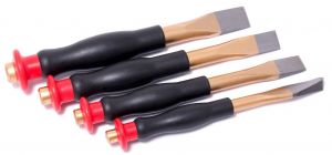 Набор зубил с эргономическими рукоятками, 4 предмета(19х205, 16х200, 14х190, 11х180мм), в блистере ROCKFORCE RF-5049 16394