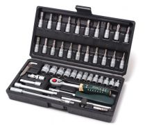 Набор инструмента 46 предметов 1/4" (6-гран.)(4-14мм) ROCKFORCE RF-2462-5 1080