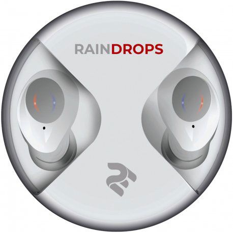 Наушники беспроводные 2E RainDrops True Wireless Waterproof Mic White