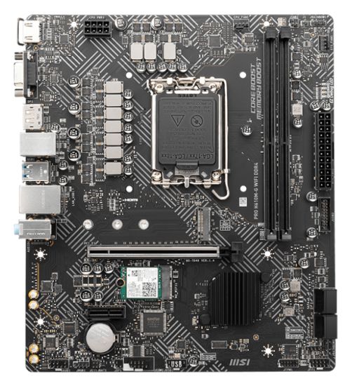 Материнская плата MSI PRO H610M-G WIFI DDR4 LGA1700 H610 2xDDR4 4xSATA3 M.2 VGA DP HDMI mATX