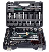 Набор инструментов 94+6 предметов 1/4",1/2"(6гр.)+(головка-бита1/4":T40;биты 5/16":М5,6,8,10,12,14;головка 1/2"8мм;ключиГ-обр.:4,5,6мм,T20H,T25H) ROCKFORCE RF-4941-5 PREMIUM 26256