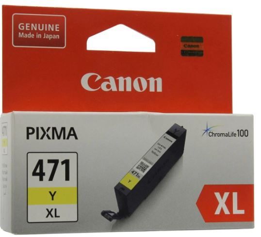 Cartridge Canon/CLI-471XL/Desk jet/yellow/10,8 ml