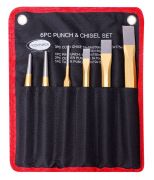 Набор зубил и выколоток, 6 предметов(зубила:16х200, 13х175, 10х165мм; выколотки:4.8х150-2шт; керно:150мм), на полотне ROCKFORCE RF-5054P 16400