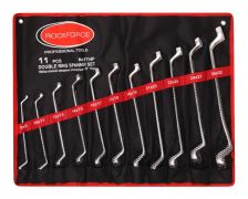 Набор ключей накидных отогнутых на 75грд. 11 предметов (8х9, 10х11, 12х13, 14х15, 16х17, 17х19, 18х19, 21х23, 22х24, 24х27, 30х32) ROCKFORCE RF-5114P 11847