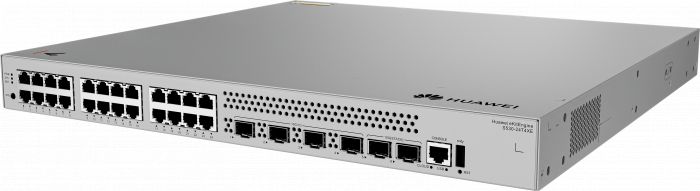 Коммутатор HUAWEI S530-24T4XE (L3, 24*10/100/1000BASE-T ports, 4*10GE SFP+, 2*10GE SFP+ stack ports, Dual AC)
