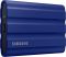 Внешний SSD 2000Gb Samsung T7 Shield USB 3.2 Gen.2 (10 Гбит/c) AES 256-bit, Последовательное чтение/запись: До 1050 МБ/с и До 1000 МБ/с, Синий, MU-PE2T0R/EU