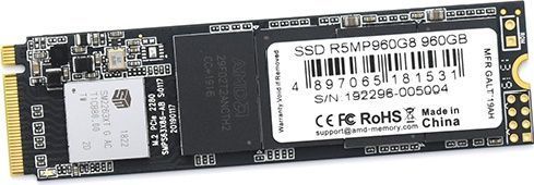 Твердотельный накопитель 960GB SSD AMD RADEON R5 M,2 2280 PCl-E R2100MB/s, W1650MB/s R5MP960G8