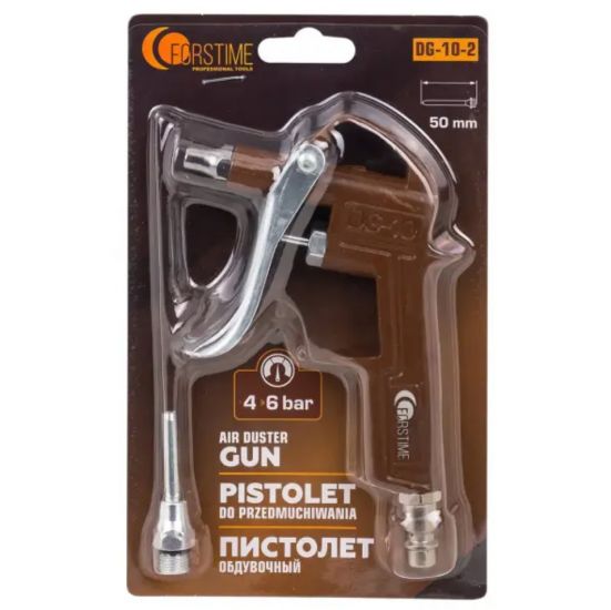 Пистолет обдувочный (сопло 50мм, 4-6Bar), в блистере 61650 FT-DG-10-2 Пистолет обдувочный (сопло 50мм, 4-6Bar), в блистере 61650 FT-DG-10-2