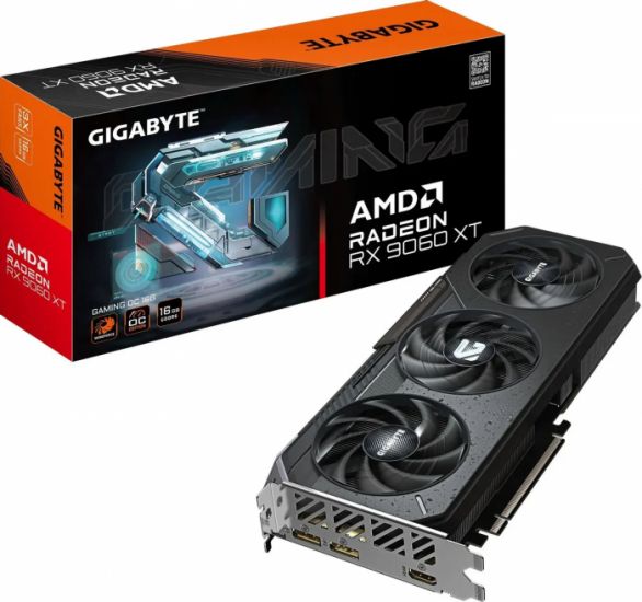 Видеокарта Gigabyte GV-R9060XTGAMING OC-16GD, 16Gb GDDR6, 128bit, HDMI, DP, BOX