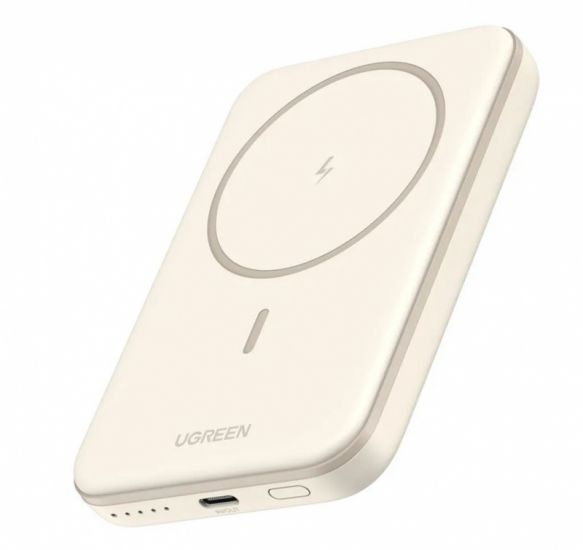 Внешний аккумулятор Ugreen PB561 Magnetic Wireless Power Bank 10000mAh / 15W / Бежевый (25208)