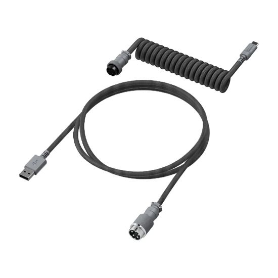 Провод для механической клавиатуры HyperX USB-C Coiled Cable Gray 6J678AA Провод для механической клавиатуры HyperX USB-C Coiled Cable Gray 6J678AA