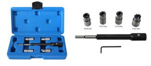 Набор фрез для чистки и восстановления посадочных мест дизельных форсунок 6пр(15х19, 17х17, 17х19, 17х21мм) кейсе ROCKFORCE RF-906G1 47719