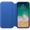 iPhone X Leather Folio - Electric Blue