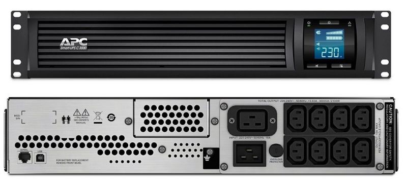 Smart-UPS SC, Line-Interactive, 3000VA / 2100W, Rack, IEC, LCD, USB