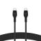 BELKIN  USB-C to USB-C 2.0 Braided silicone, 1M, White