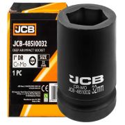 Головка ударная глубокая 32мм (6гр.), 1" 60975 JCB-48510032