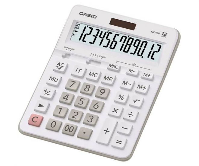 Калькулятор настольный CASIO GX-12B-WE-W-EC