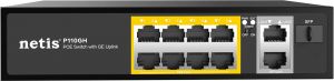 Коммутатор Netis P110GH, 8x10/100/1000 LAN PoE, 2xGigabit Uplink, 1xSFP, 120W PoE