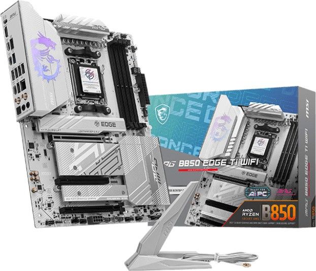 Материнская плата MSI MPG B850 EDGE TI WIFI AM5 B850 4xDDR5 4xSATA3 RAID 4xM.2 1xHDMI 3xType-C ATX