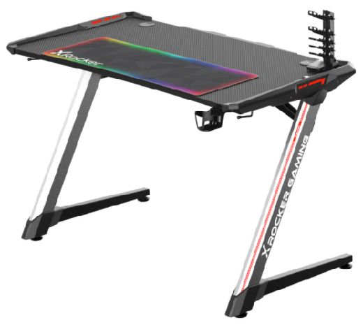 Игровой стол для ПК XRocker Lynx Ultimate Vibrant RGB LED Side Lighting 120х61,5х76см (516201)