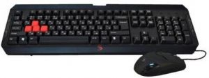 Клавиатура мышь игровая Bloody Q1100 USB, LED-подсветка по бокам, 1.8 m