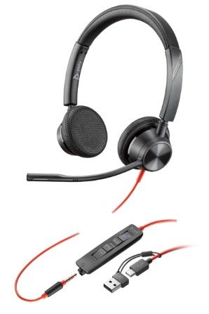 Наушники Poly Blackwire 3325 Stereo MS USB-C 3.5mm Plug USB-C/A Adapter (8X222AA) Наушники Poly Blackwire 3325 Stereo MS USB-C 3.5mm Plug USB-C/A Adapter (8X222AA)