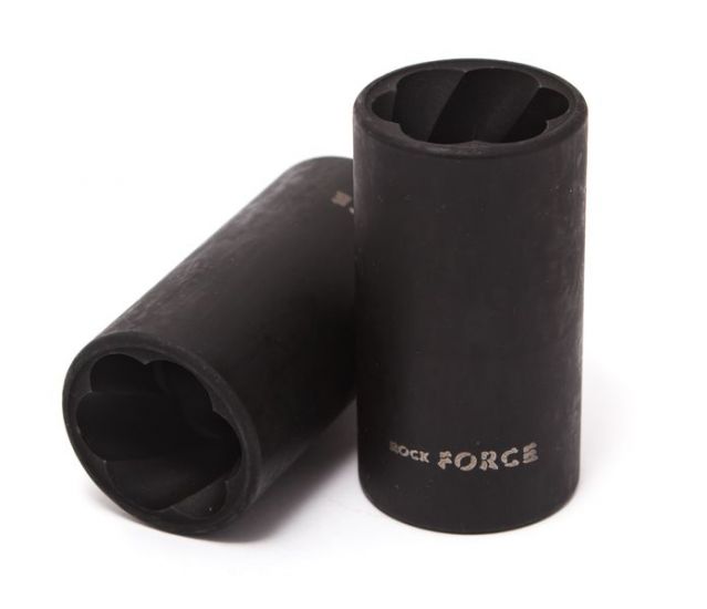 Головка-экстрактор для поврежденных болтов/гаек 19ммх50мм, 1/2",на пластиковом держателе ROCKFORCE RF-90619 3020