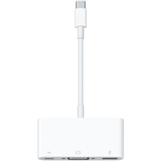 Apple ORIGINAL USB-C VGA Multiport Adapter (VGA, USB A 3.0, UBS-C; macOS Mojave 10.14.6 or later; iOS 12.4 or later)