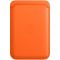 iPhone Leather Wallet with MagSafe - Orange,Model A2688