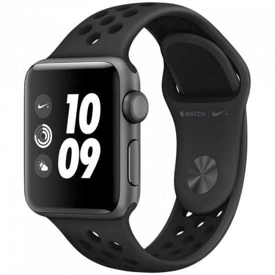 Apple?Watch Nike  Series 3 GPS, 38mm Space Grey Aluminium Case with Anthracite/Black Nike Sport Band, Model A1858