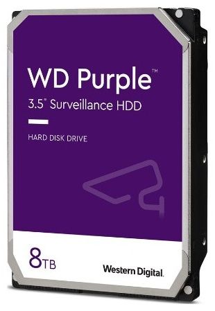 Жесткий диск для видеонаблюдения HDD  8Tb Western Digital Purple SATA3 256Mb 5640rpm 3,5" WD85PURZ