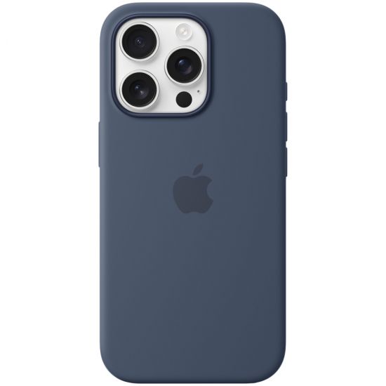 iPhone 16 Pro Silicone Case with MagSafe - Denim,Model A3315